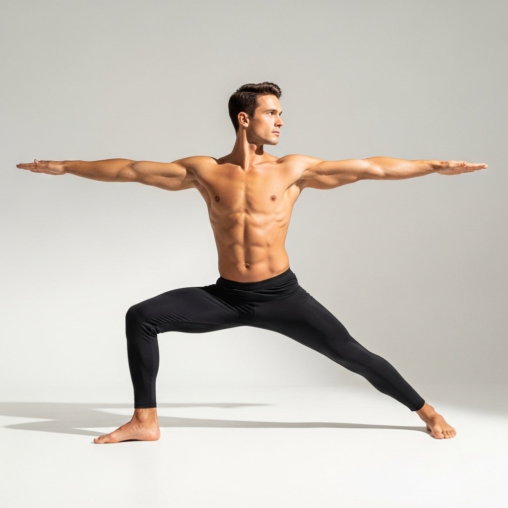 Espacio de práctica de Postura Guerrero 2 Yoga tranquilo