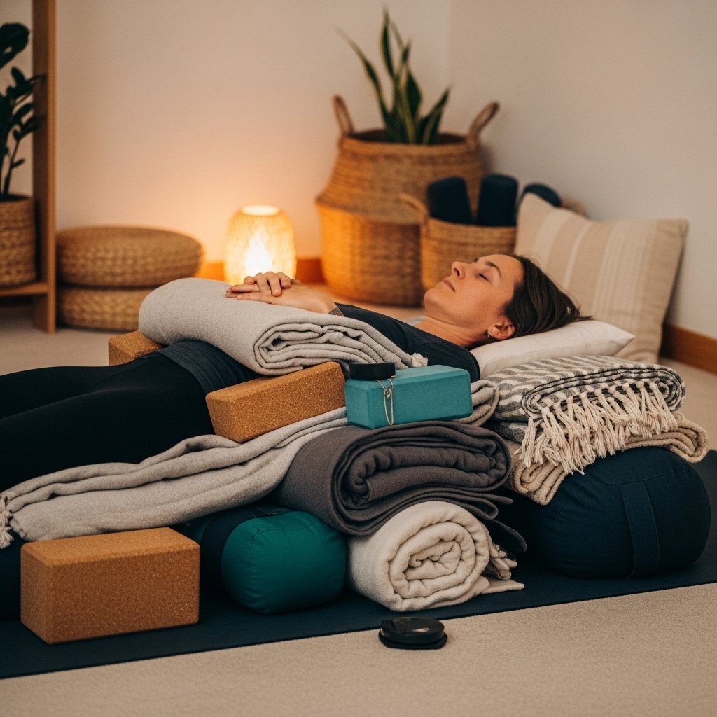 Sesión de Restorative Yoga Para Principiantes en interior