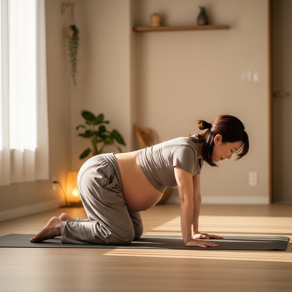 Postura de Que Es Prenatal Yoga en interior