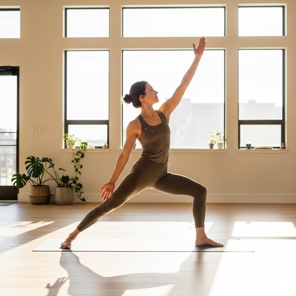 Espacio de práctica de Que Es Vinyasa Yoga tranquilo